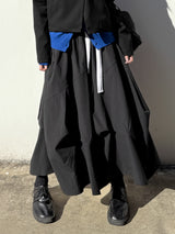  MAXI FLARE TUCK SKIRT