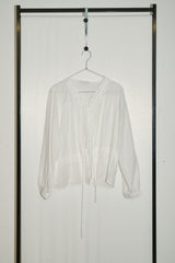 Frill V-neck Blouse (Ivory)