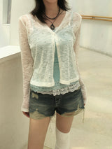 Dot Slub Summer Cardigan (3c)