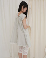 COUNTRY FLARE LINEN DRESS / BEIGE