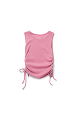 Shirring sleeveless top_pink