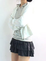 striped layer hoodie