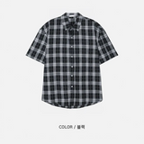 [S/S] デイチェックハーフシャツ(2color)