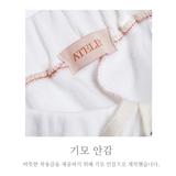ワイドフィット2タックプリーツスウェットパンツ (WHITE / 起毛)