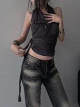 mood strap layered sleeveless (2color)