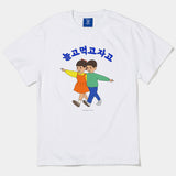 プレイ, イートアンドスリープショートスリーブTシャツ (White)