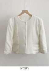 Luman Three Quarter Crop Tweed Jacket