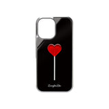 [MADE]heart lollipop Standard Glass Silver Bumper phonecase