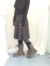 highneck puffy fur jacket