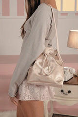 tht jacquard bucket bag - pink   
