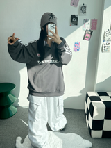 ラグランスリーストライプカラースウェットシャツ🖤🩶🤍 - 3 カラーズ