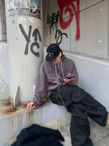 No.0998 pigment embro hood zip-up