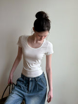 [ORIGINAL] Billie U-neck short-sleeve T-shirt