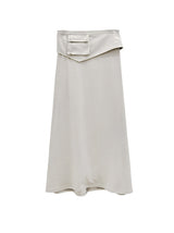Et Pocket Belt Cotton Long Skirt