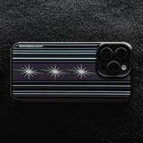 D.O.S ストライプフォンケース(Obsidian Gray Purple)