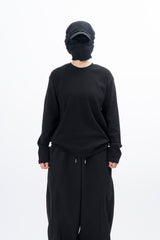 Meiji semi-crop long-sleeved T-shirt