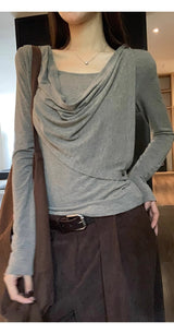 コージーソフトシャーリング長袖Tシャツ