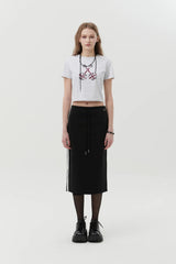 UNION JACK CROP T-SHIRT - GRAY  