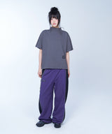 Semi-crop half neck symbol tee - CHARCOAL