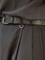 Mona two-tuck wide D-ring slacks
