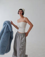 Side shirring napping jogger & wide pants