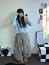 SEMI SEE THROUGH BOUCLE フーディーカーディガン 🩵🩶🖤🧸4COLOR