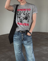 Heaven Graphic Lettering Short Sleeve T-shirt