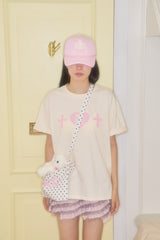 SKR 2-WAY POLKA DOT MINI BAG (WHITE)