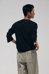 コントラストリベッドヘンリートップ(Black)