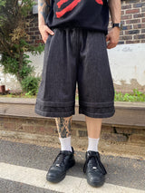 Layered Stitched Bermuda Pants