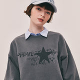 Letter Star Sweatshirts_Navy