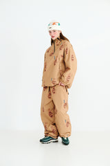3D BEARRABBIT WIDE TRACK PANTS BROWN
