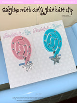 BETWEENAND side hair clip question mark curly star creative sweet and cute girl hair accessory edge clip