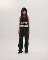 レイブ ワッフル タンクトップ(BLACK)