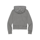 サハラレオパード クロスストライプ ラグランフード ジップアップ (2Color)