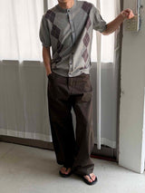 Classic argyle cardigan(3color)