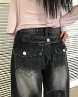 セユ バックポイント ウォッシュドデニム パンツ