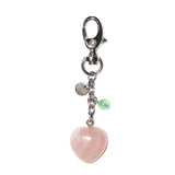 heart gemstone keyring (pink)