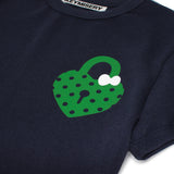 ハートロックドットクロップTシャツ (ネイビー)