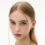 Unbalanced Heart Moon Earrings