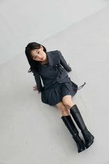 SWAN CROP JACKET / CHARCOAL