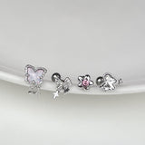 [SET] Aurora Butterfly Ribbon Piercing