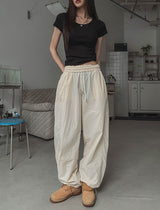 [1+1] エブリデイUネックルーズフィットショートスリーブTシャツ