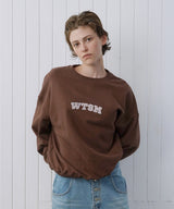 WTSM ロゴ スウェットシャツ、ブラウン
