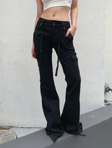 CARGO SLIM BOOTS CUT PANTS (2C)