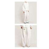 ワイドフィット2タックプリーツスウェットパンツ (WHITE)