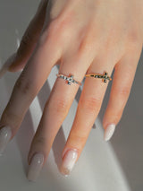 Mini Stud Cross Ring