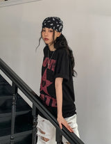ヘイトラブプリンティングオーバー半袖Tシャツ