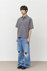 Sion Checked Half Shirt