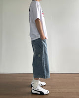 Flat 7-Part Denim Pants